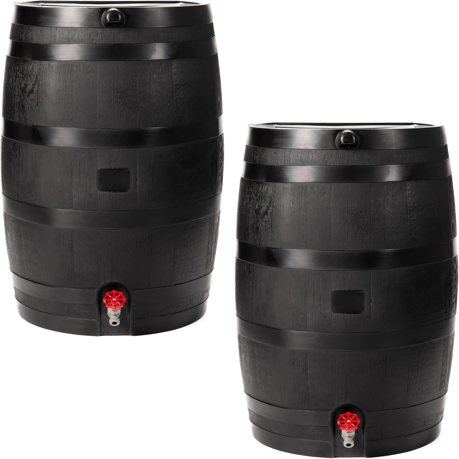 RTS ECO 50-Gallon Rain Barrel 2-Pack with Link Kit